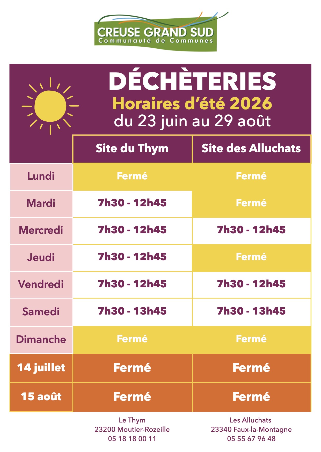 Horaires-ete-decheteries-2026